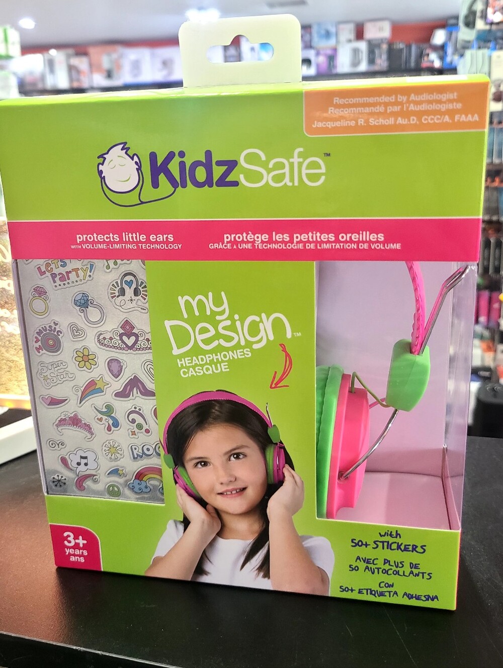 KidzSafe Girls Headphones Volume Limiting Adjustable Headphone Protects Ears